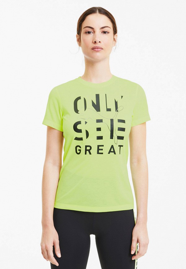 

Футболка спортивная PUMA, Зеленый, Performance Slogan SS Tee