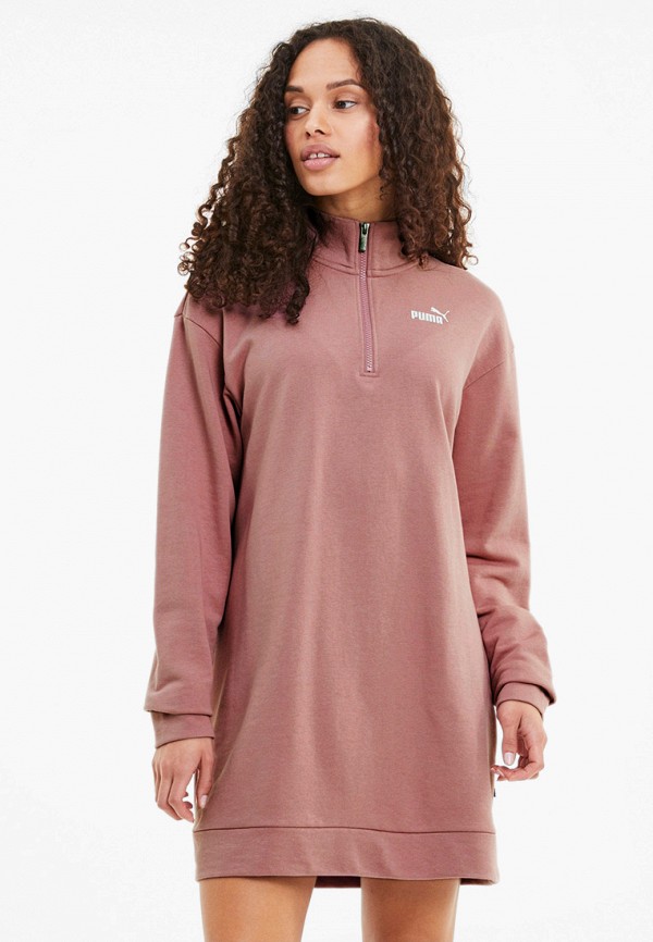 

Платье PUMA, Розовый, ESS+ Half-Zip Dress