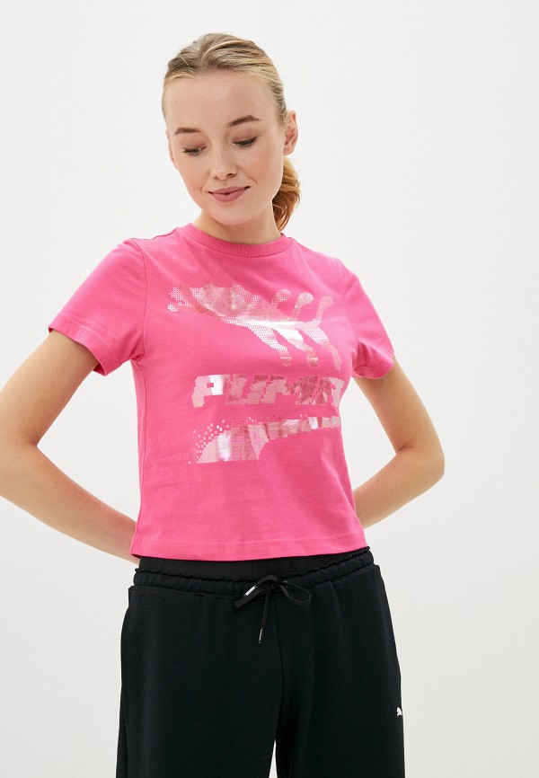 

Футболка PUMA, Розовый, Evide Graphic Tee