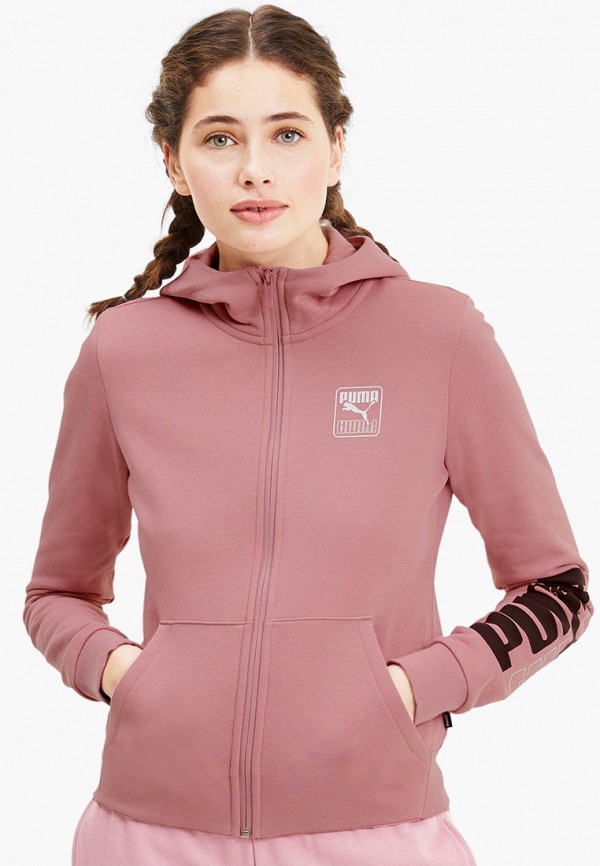 

Толстовка PUMA, Розовый, Rebel Full-Zip Hoodie
