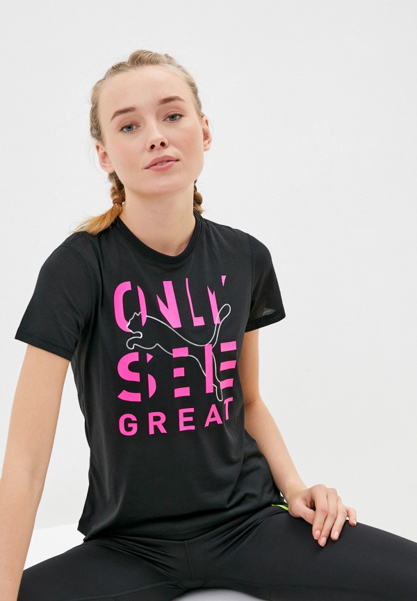 

Футболка PUMA, Черный, Performance Slogan SS Tee