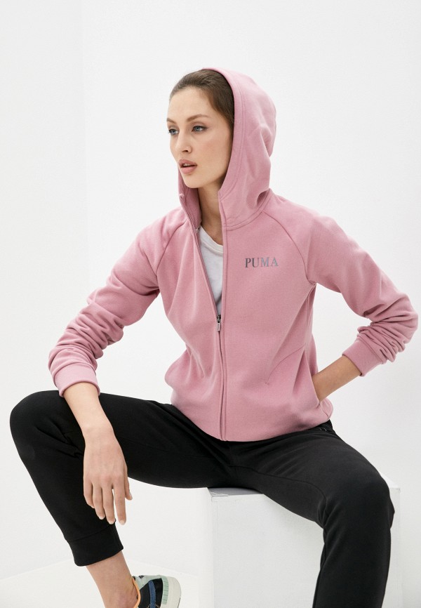 

Толстовка PUMA, Розовый, Athletics FZ Hoody FL