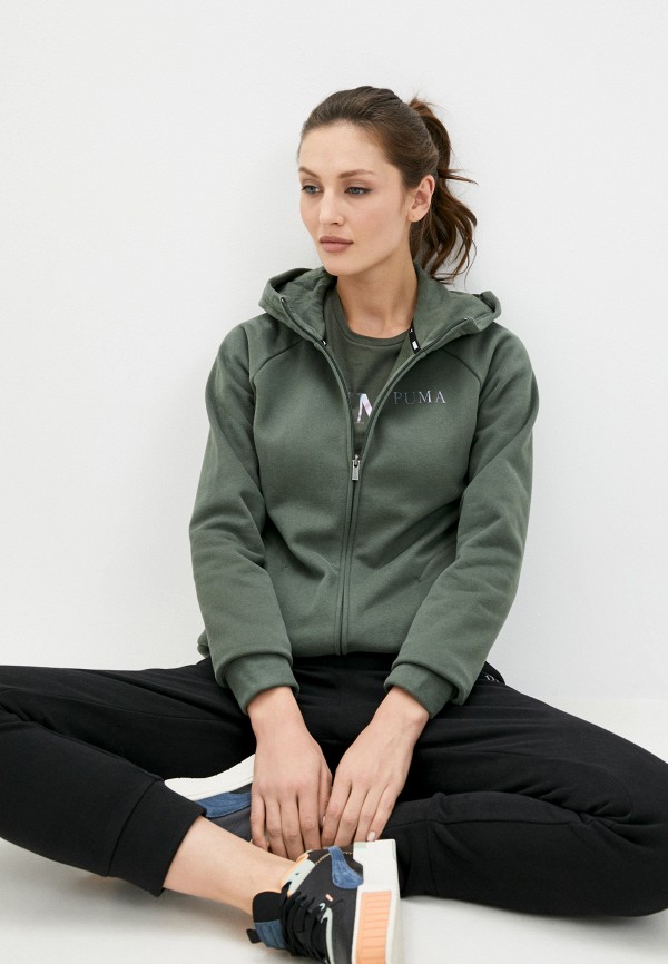 

Толстовка PUMA, Зеленый, Athletics FZ Hoody FL