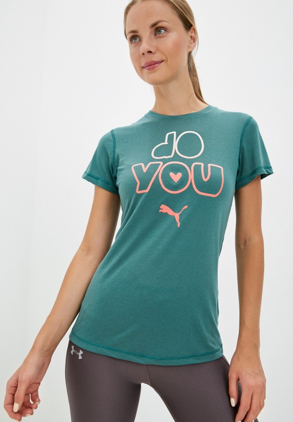

Футболка PUMA, Зеленый, Performance Slogan SS Tee W