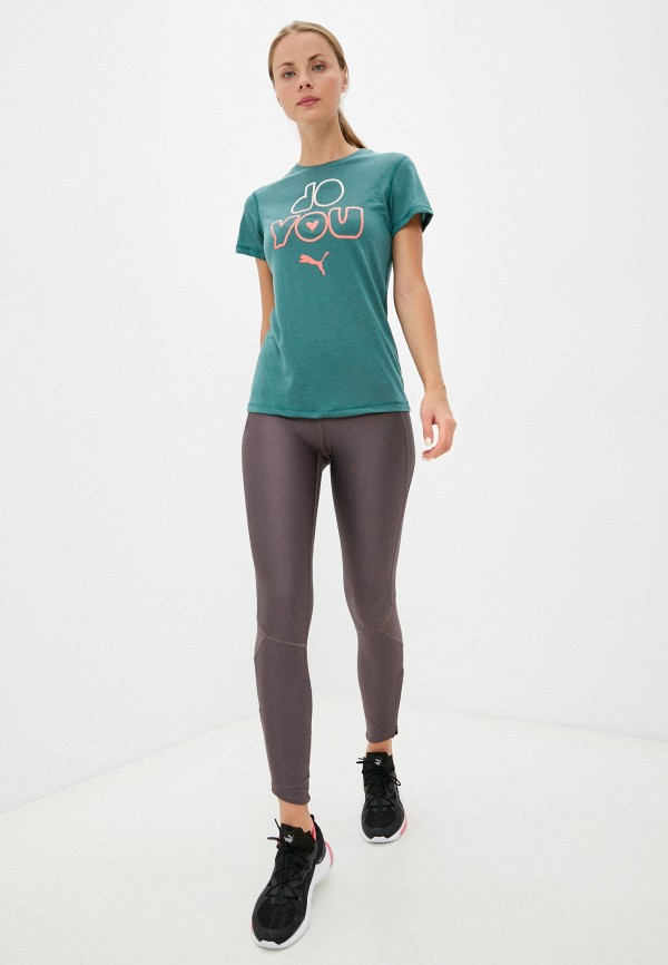 

Футболка PUMA, Зеленый, Performance Slogan SS Tee W