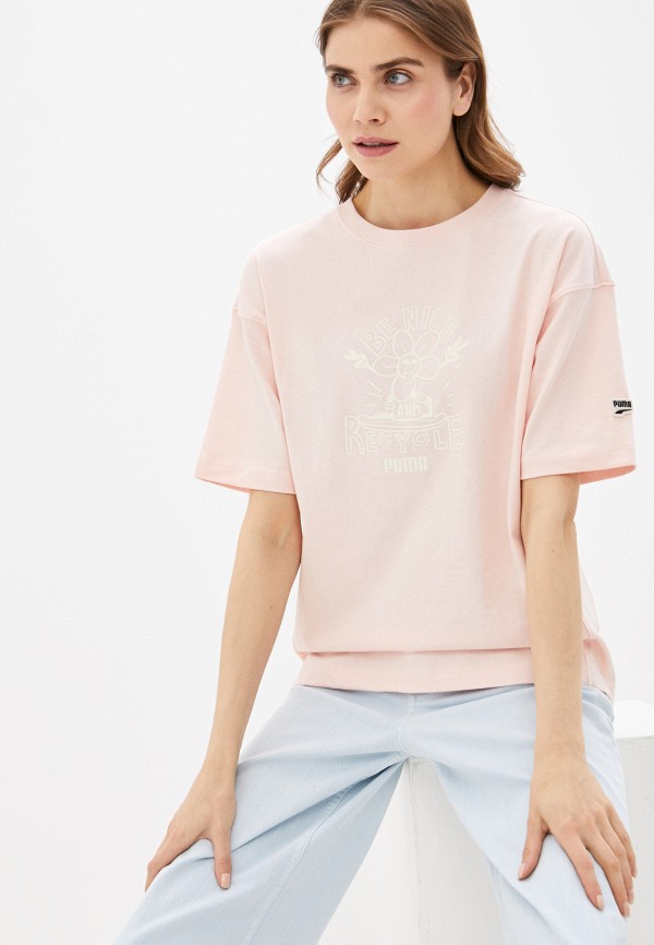 

Футболка PUMA, Розовый, Downtown Graphic Tee
