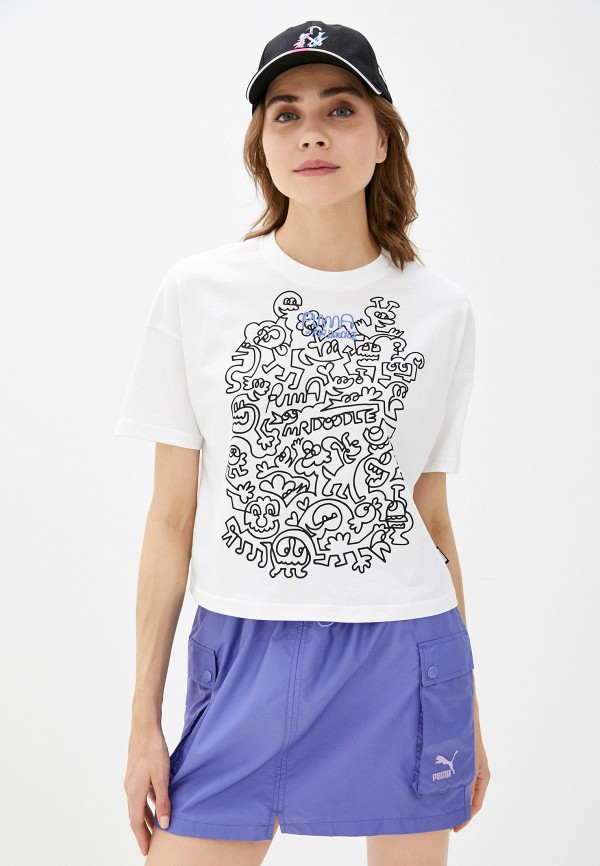 

Футболка PUMA, Белый, PUMA x MR DOODLE Loose Tee
