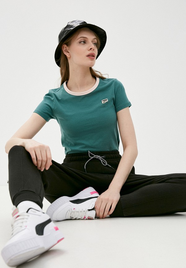 

Футболка PUMA, Зеленый, Downtown Small Logo Tee