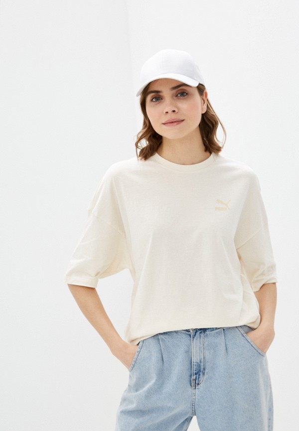 

Футболка PUMA, Бежевый, Classics Loose Tee