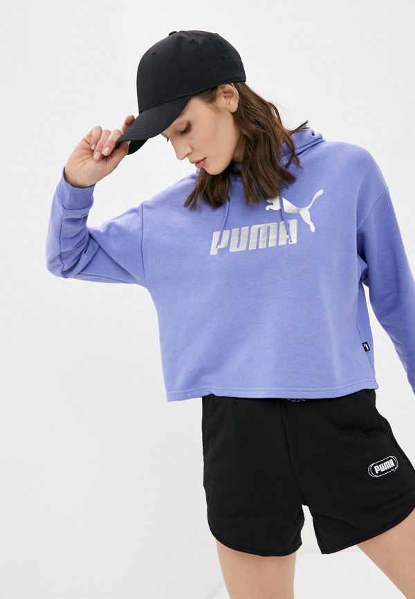 

Худи PUMA, Фиолетовый, ESS+ Cropped Metallic Logo Hoodie TRВ