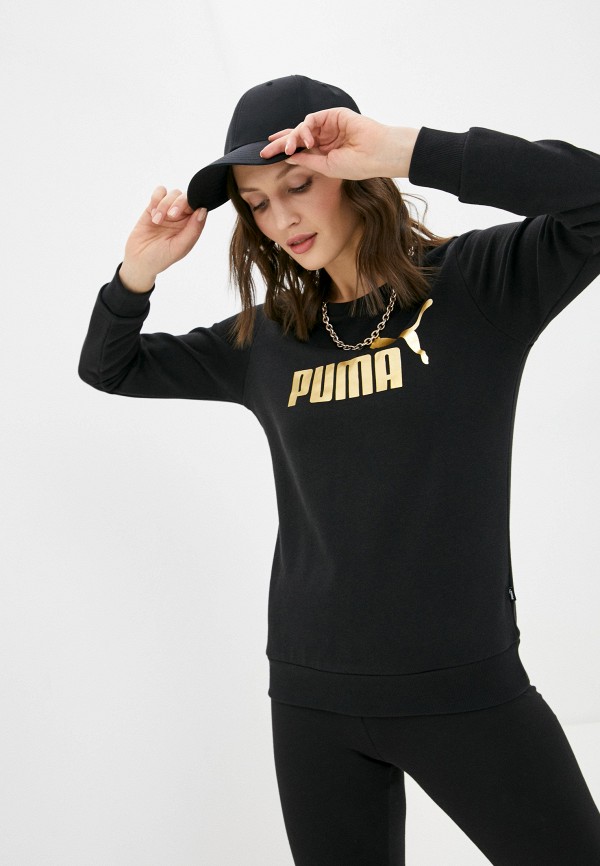 

Свитшот PUMA, Черный, ESS+ Metallic Logo Crew TR