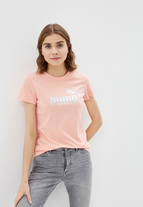 

Футболка PUMA, Розовый, ESS+ Metallic Logo Tee