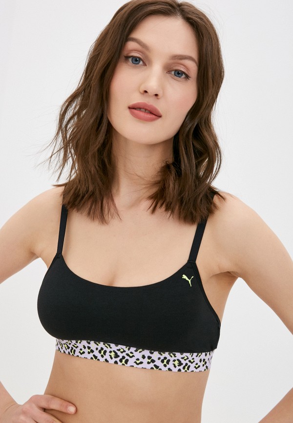 

Бюстгальтер PUMA, Черный, PUMA WOMEN PRINTED BANDEAU TOP 1P