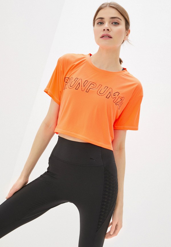 

Футболка спортивная PUMA, Оранжевый, RUN LOGO SS TEE W