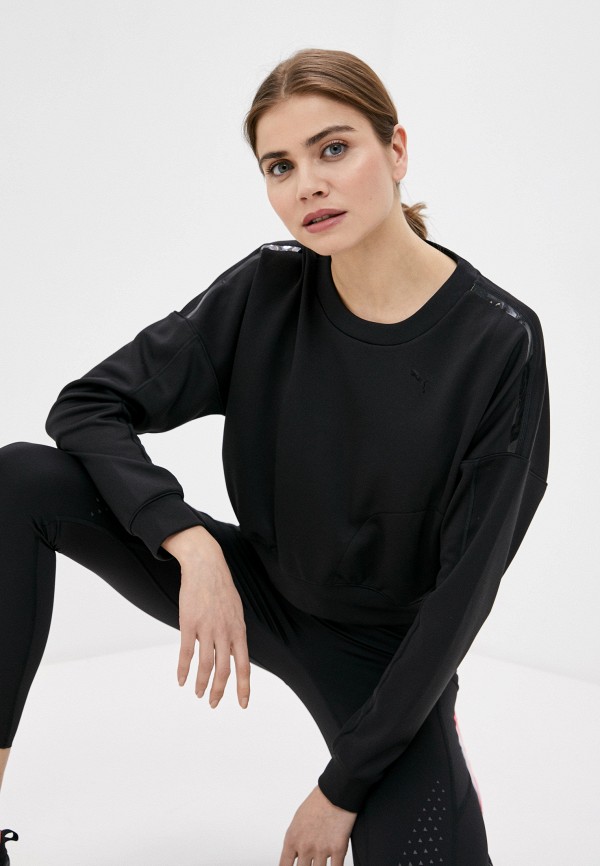 

Свитшот PUMA, Черный, Train Zip Crew Sweatshirt