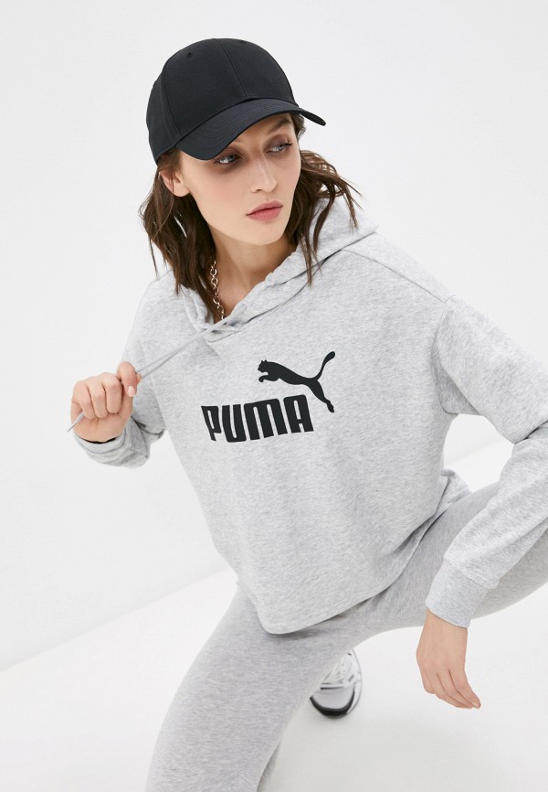 

Худи PUMA, Серый, ESS Cropped Logo Hoodie TR