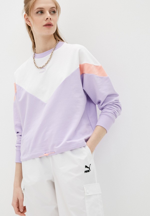 

Свитшот PUMA, Фиолетовый, Iconic MCS Cropped Crew