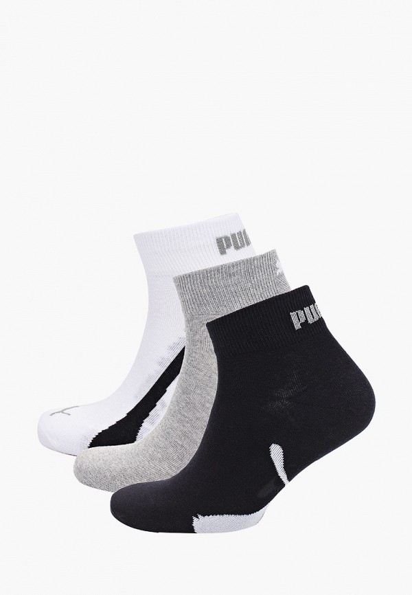 

Носки 3 пары PUMA, Разноцветный, PUMA UNISEX LIFESTYLE QUARTER 3P