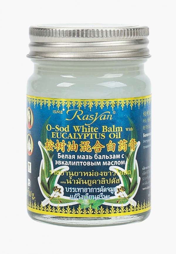 

Бальзам для тела Ras Yan, Прозрачный, с эвкалиптовым маслом, белый