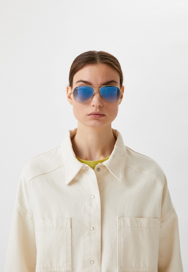 Очки солнцезащитные Ray-Ban® золотой, размер 55, фото 7