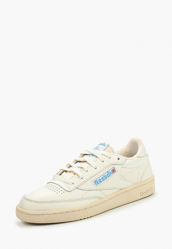 

Кеды Reebok Classics, Бежевый, CLUB C 85 VINTAGE CHALK/PPRWHITE/BLUE/
