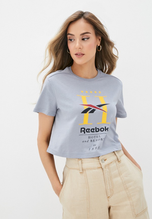 

Футболка Reebok Classic, Серый, CL GP HOTEL CROPPED TEE
