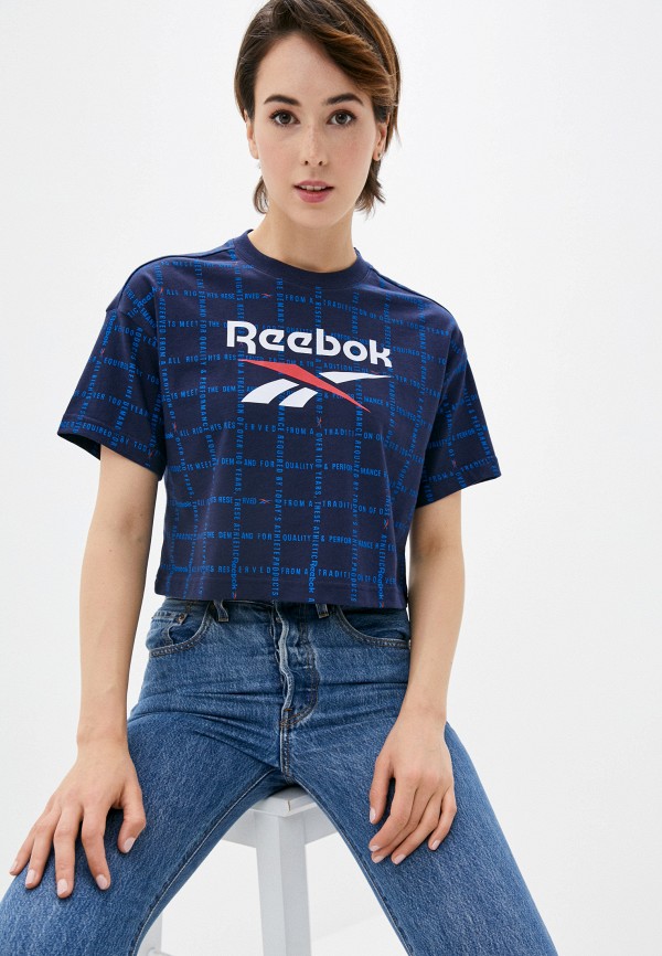 

Футболка Reebok Classic, Синий, GRID TEE CROPPED