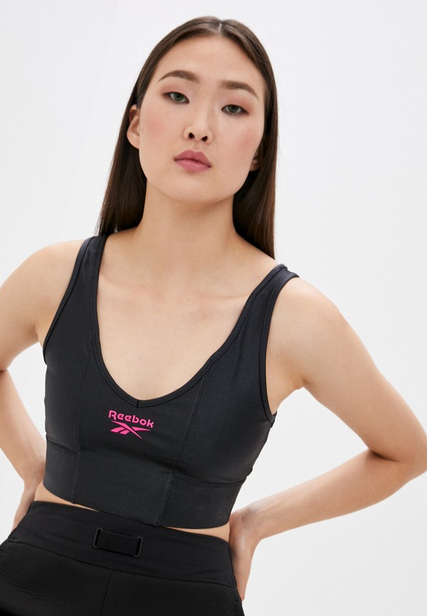 

Топ спортивный Reebok Classic, Черный, HIGH SHINE SPANDEX SPORTS BRA