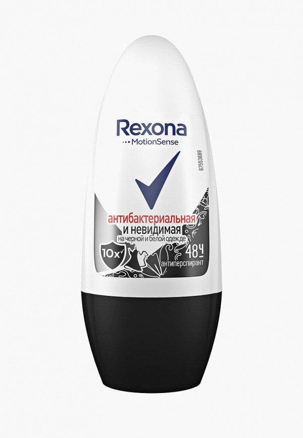 

Дезодорант Rexona, Прозрачный, антиперспирант шариковый, "Антибактериальная и Невидимая на черной и белой одежде", 50 мл