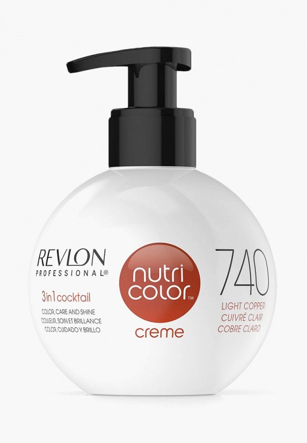 

Краска для волос Revlon Professional, NUTRI COLOR для тонирования волос 740 светло-медный 270 мл, Золотой