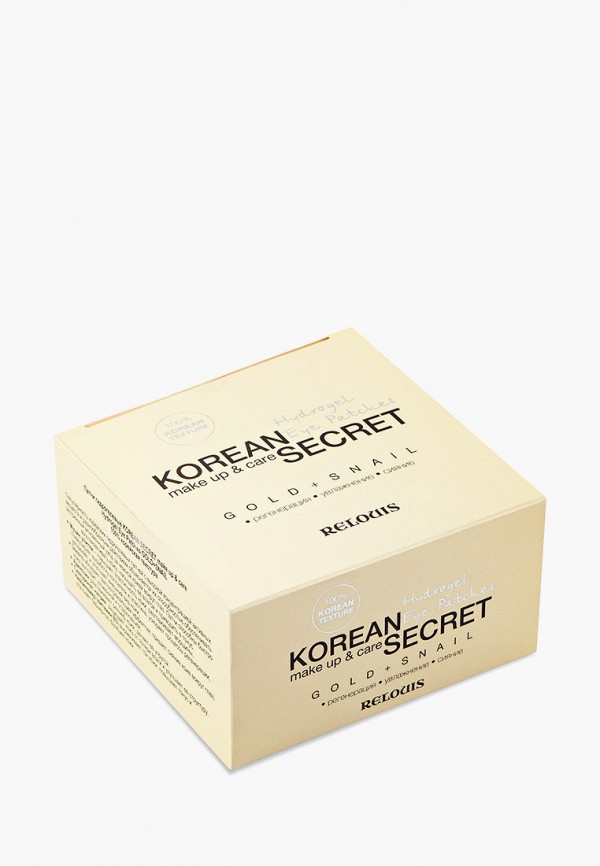 

Патчи для глаз Relouis, Желтый, гидрогелевые KOREAN SECRET, золото и муцин улитки, 30 пар