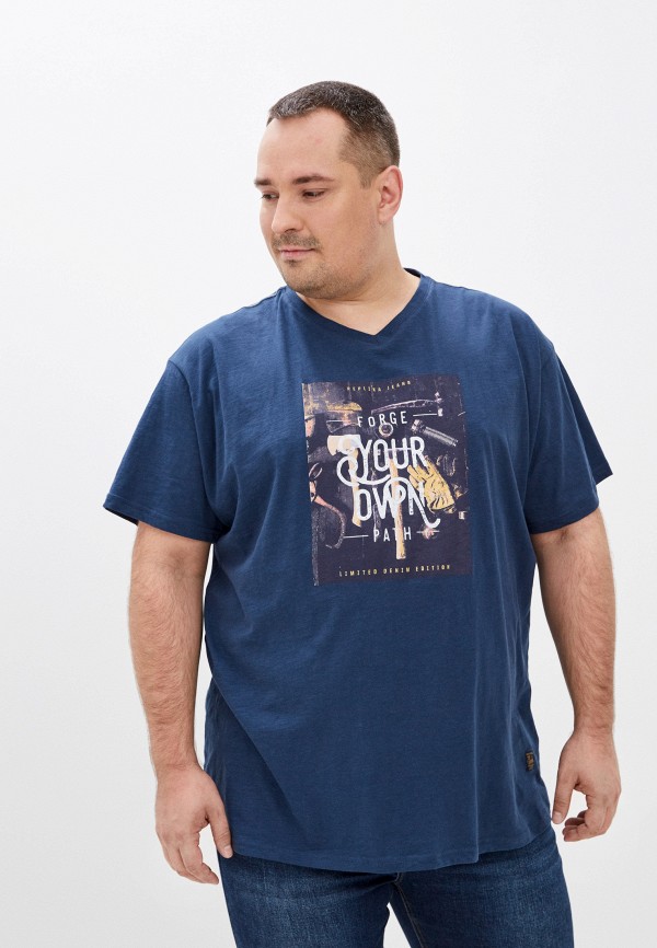 

Футболка Replika Jeans, Синий, Replika Jeans RE049EMJOPH8