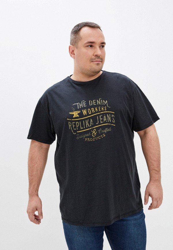 

Футболка Replika Jeans, Черный
