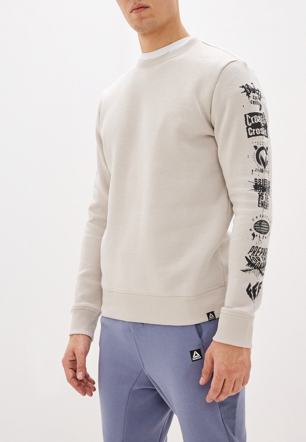 

Свитшот Reebok, Бежевый, RC Sleeve Icons Crew