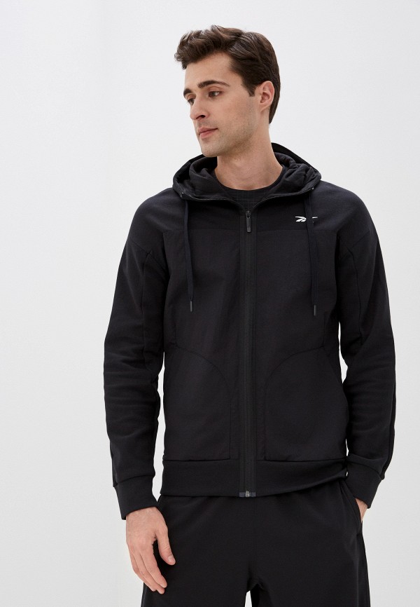

Толстовка Reebok, Черный, TS Knit-Woven FZ Hoodie