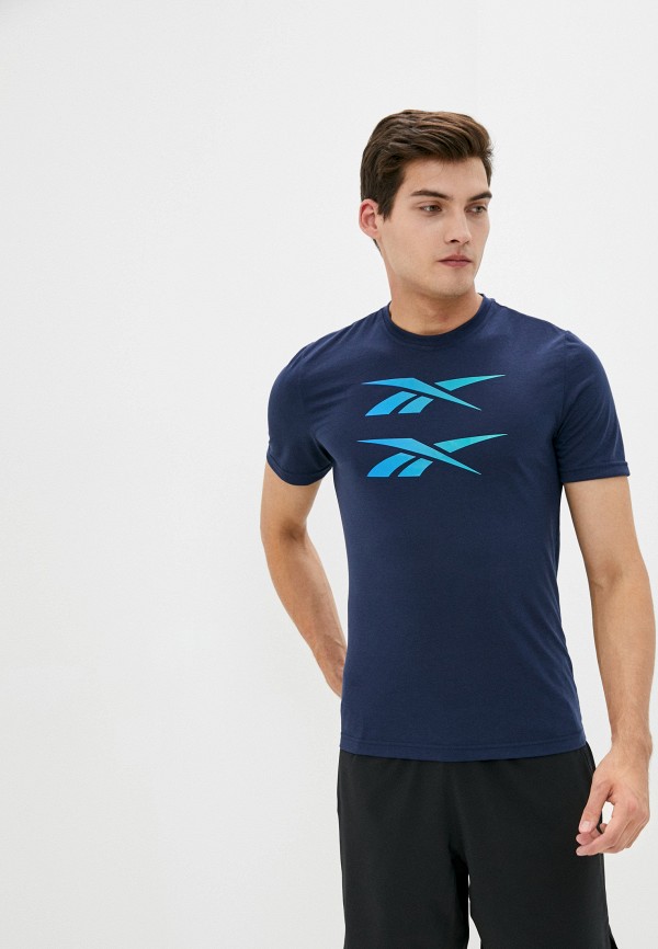 

Футболка спортивная Reebok, Синий, CO/PES SS Tee (REE)CYCLED