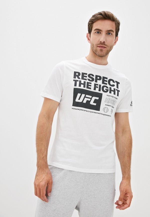 

Футболка Reebok, Белый, UFC FG TEXT TEE