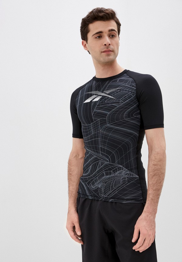 

Футболка спортивная Reebok, Черный, TS AOP Compression SS