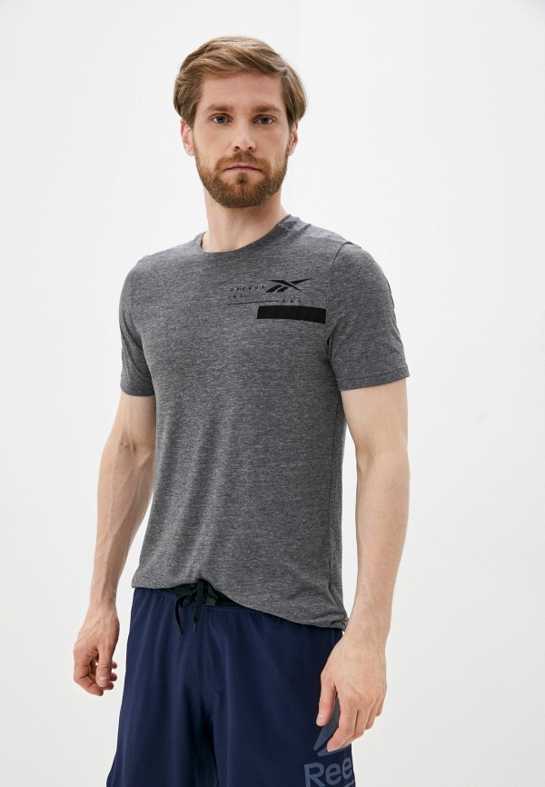 

Футболка спортивная Reebok, Серый, TS AC+COTTON SS Tee