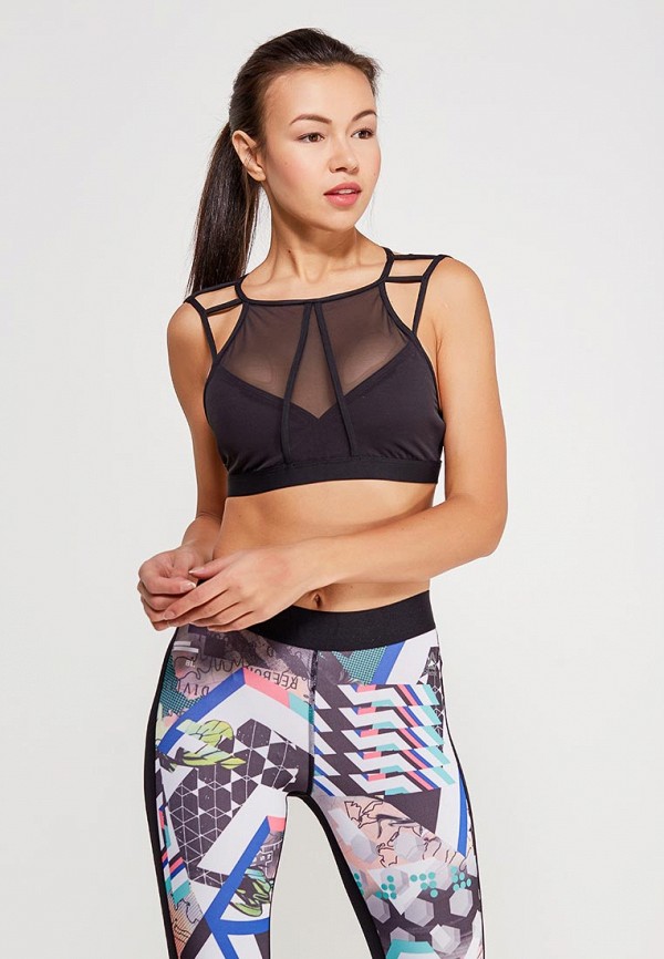 

Топ спортивный Reebok, Черный, Franchise Strappy bra