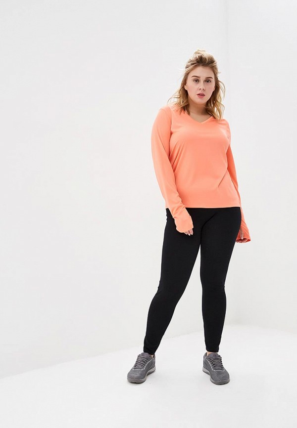 

Лонгслив спортивный Reebok; Reebok RE160EWEEBG2, Коралловый