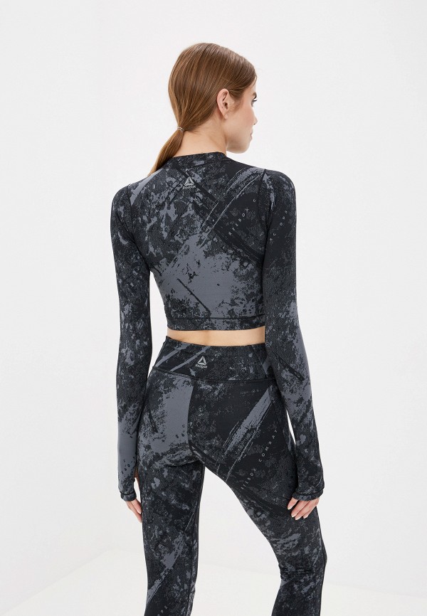

Лонгслив спортивный Reebok, Черный, CBT JACQUARD LS CROP