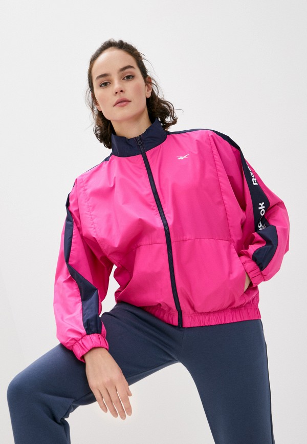 

Ветровка Reebok, Розовый, TE Linear Logo Jacket