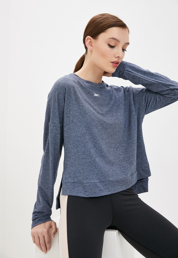 

Свитшот Reebok, Синий, TS AC+COTTON FT LS TEE