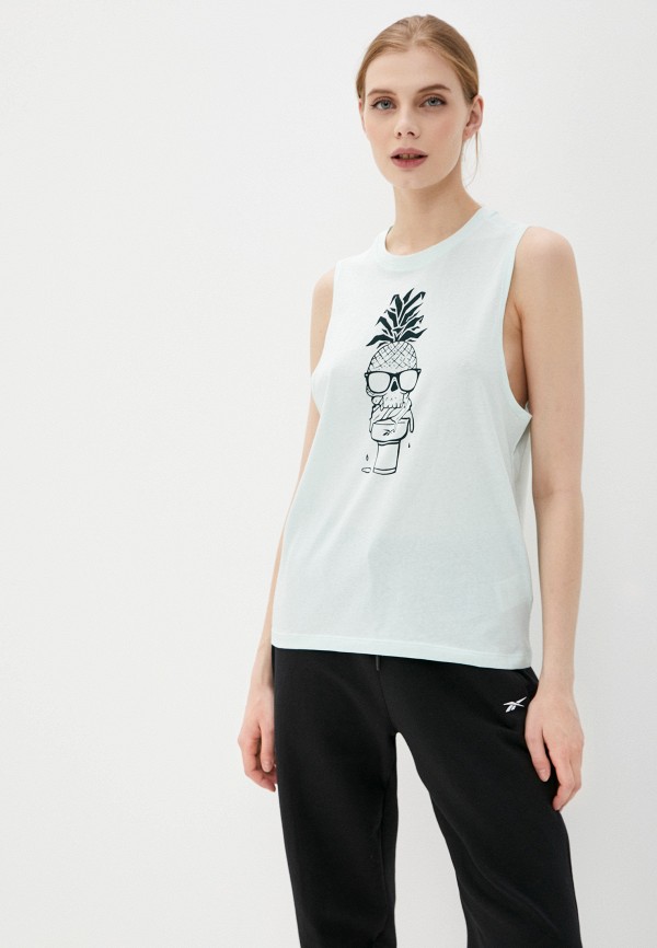 

Майка Reebok, Бирюзовый, TE GRAPHIC MUSCLE TANK