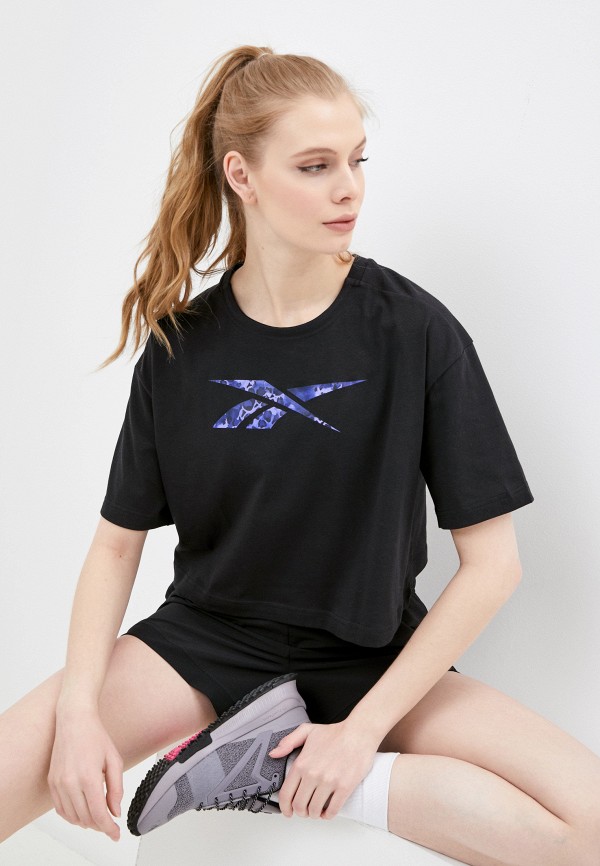 

Футболка Reebok, Черный, TS GRAPHIC TEE - LEOPARD