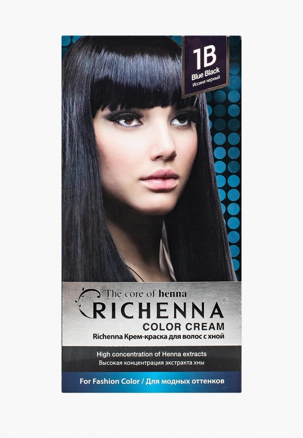

Краска для волос Richenna, с хной № 1B Blue Black
