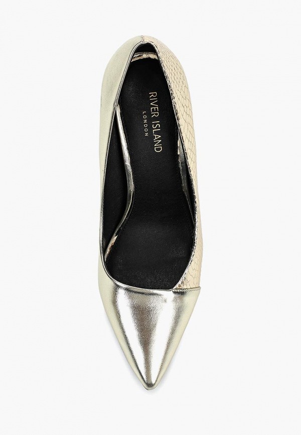 

Туфли River Island, Золотой, River Island RI004AWDFAC1