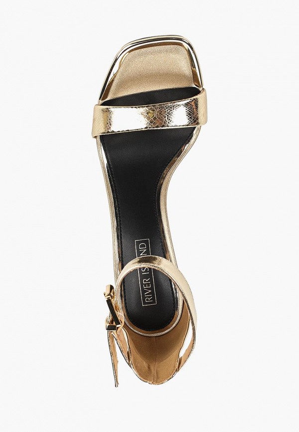 

Босоножки River Island; River Island RI004AWDZYS1, Золотой