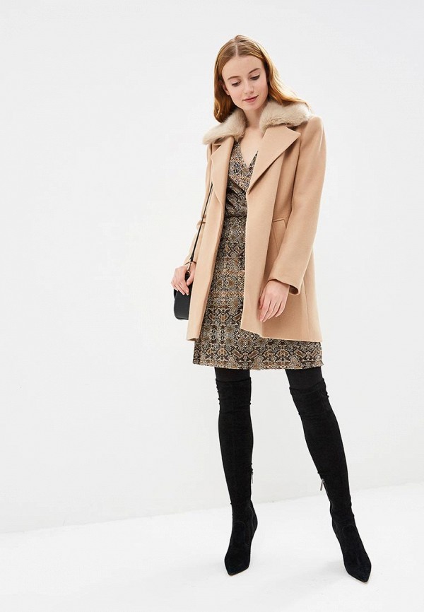 

Пальто River Island; River Island RI004EWDUNH1, Бежевый